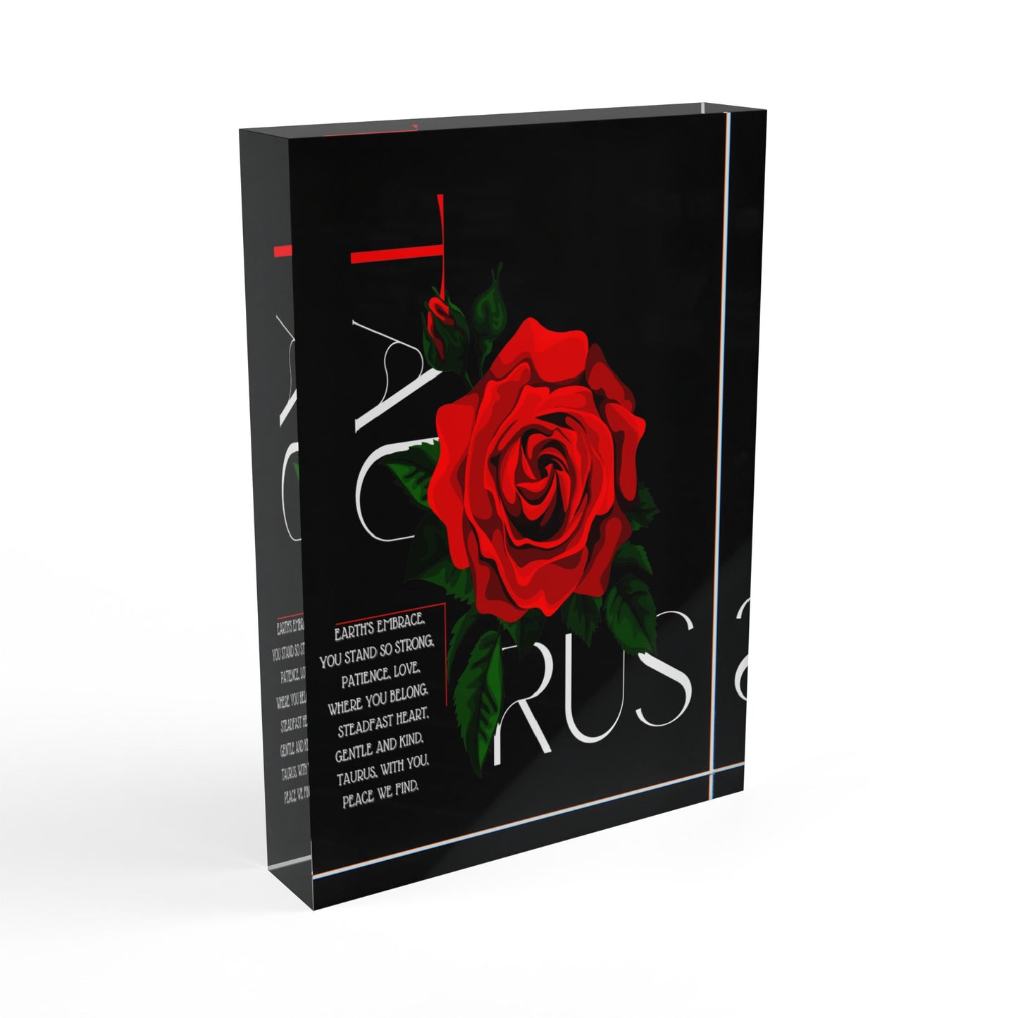 Taurus Rose, Photo Block (Black)