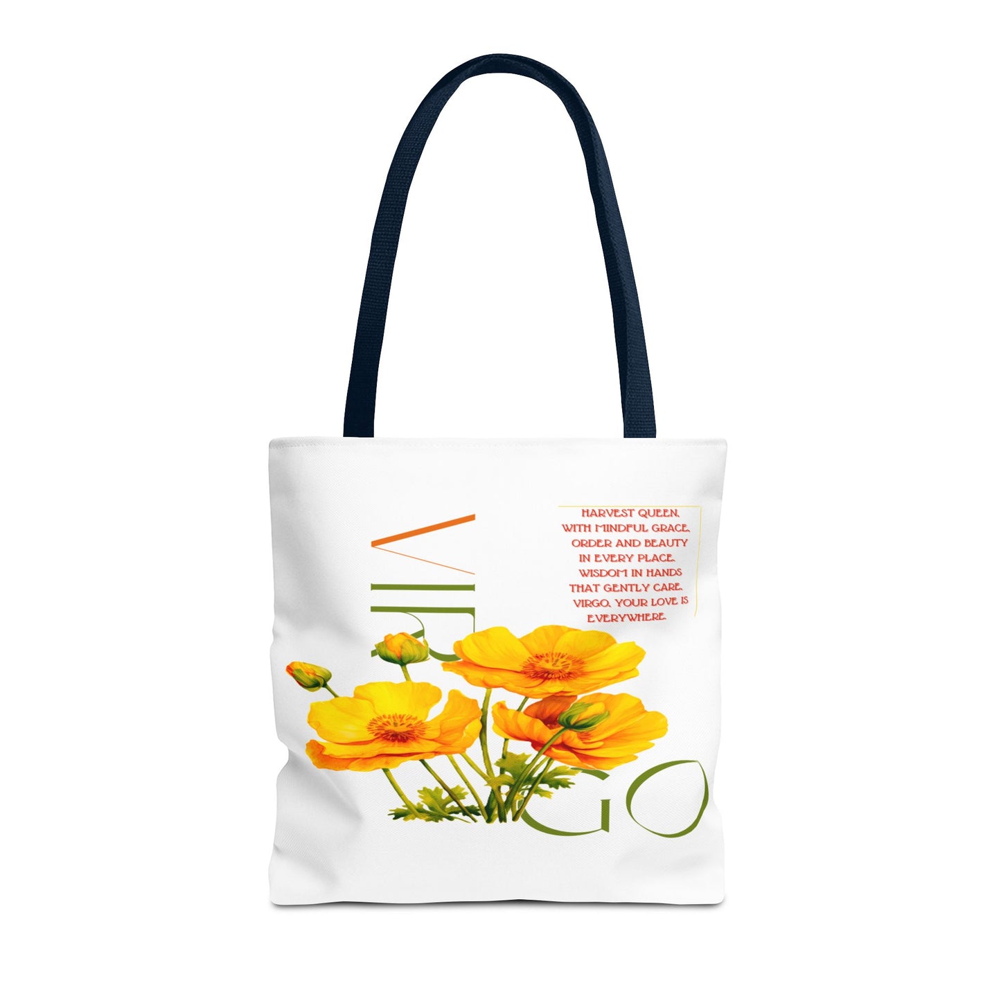 Virgo Buttercups White Tote Bag, 3 Sizes