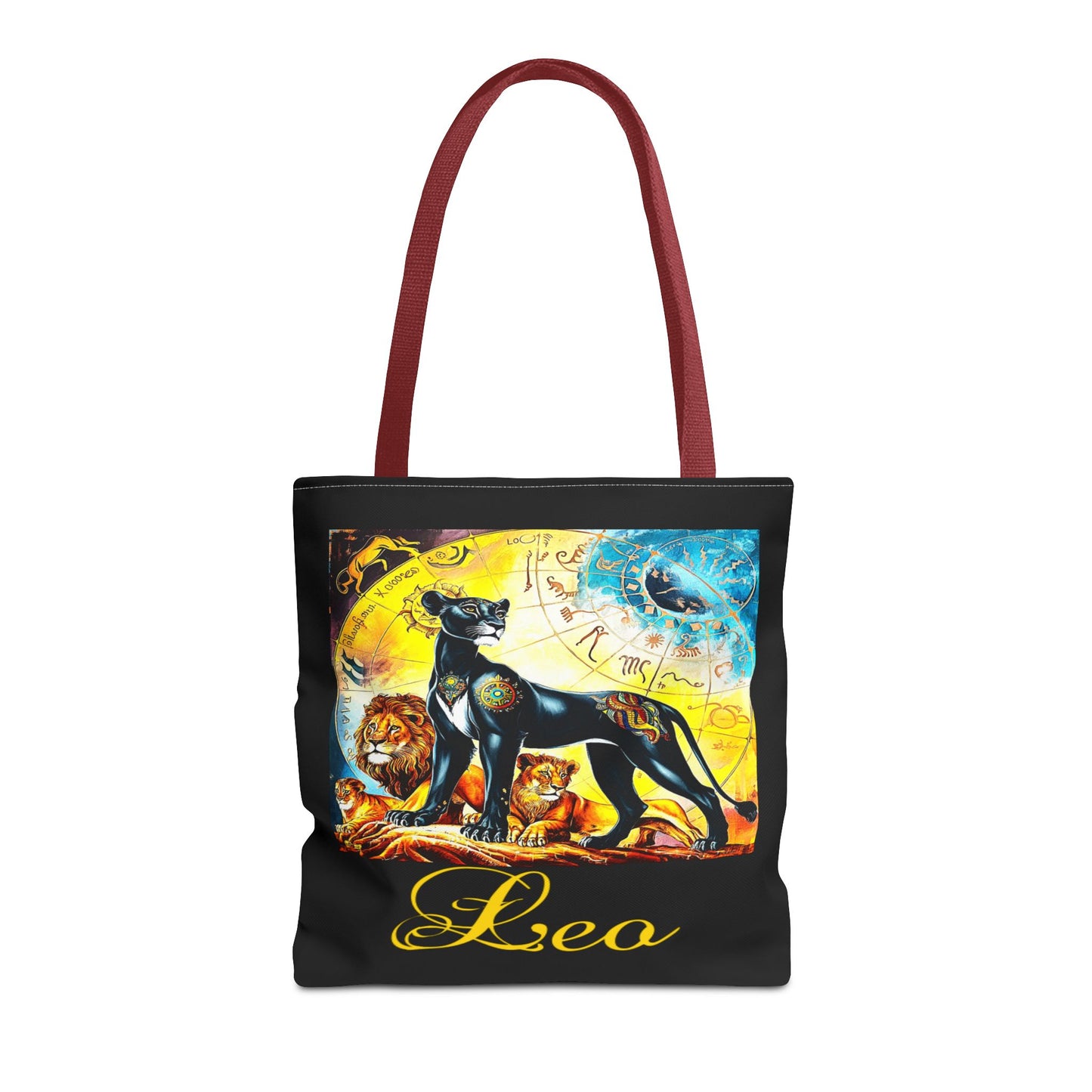 Leo Black Tote Bag, 3 Sizes