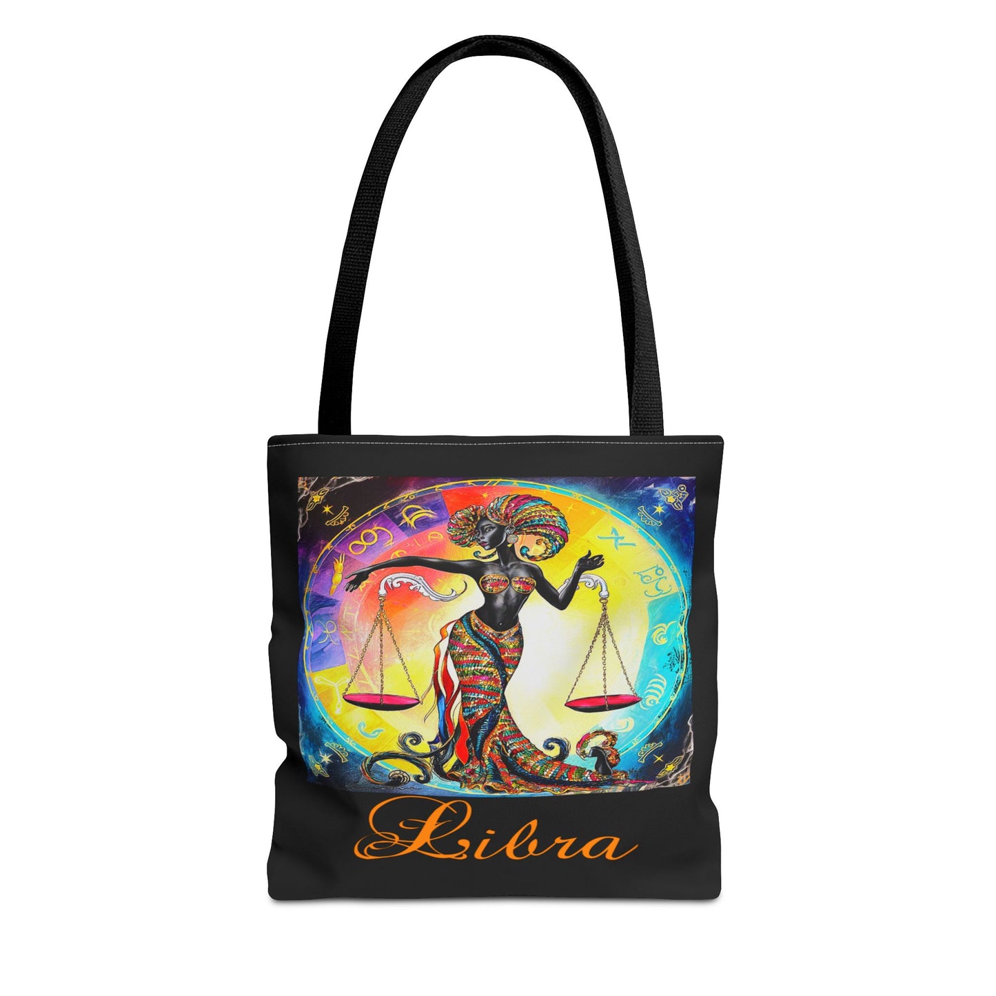 Libra Black Tote Bag, 3 Sizes