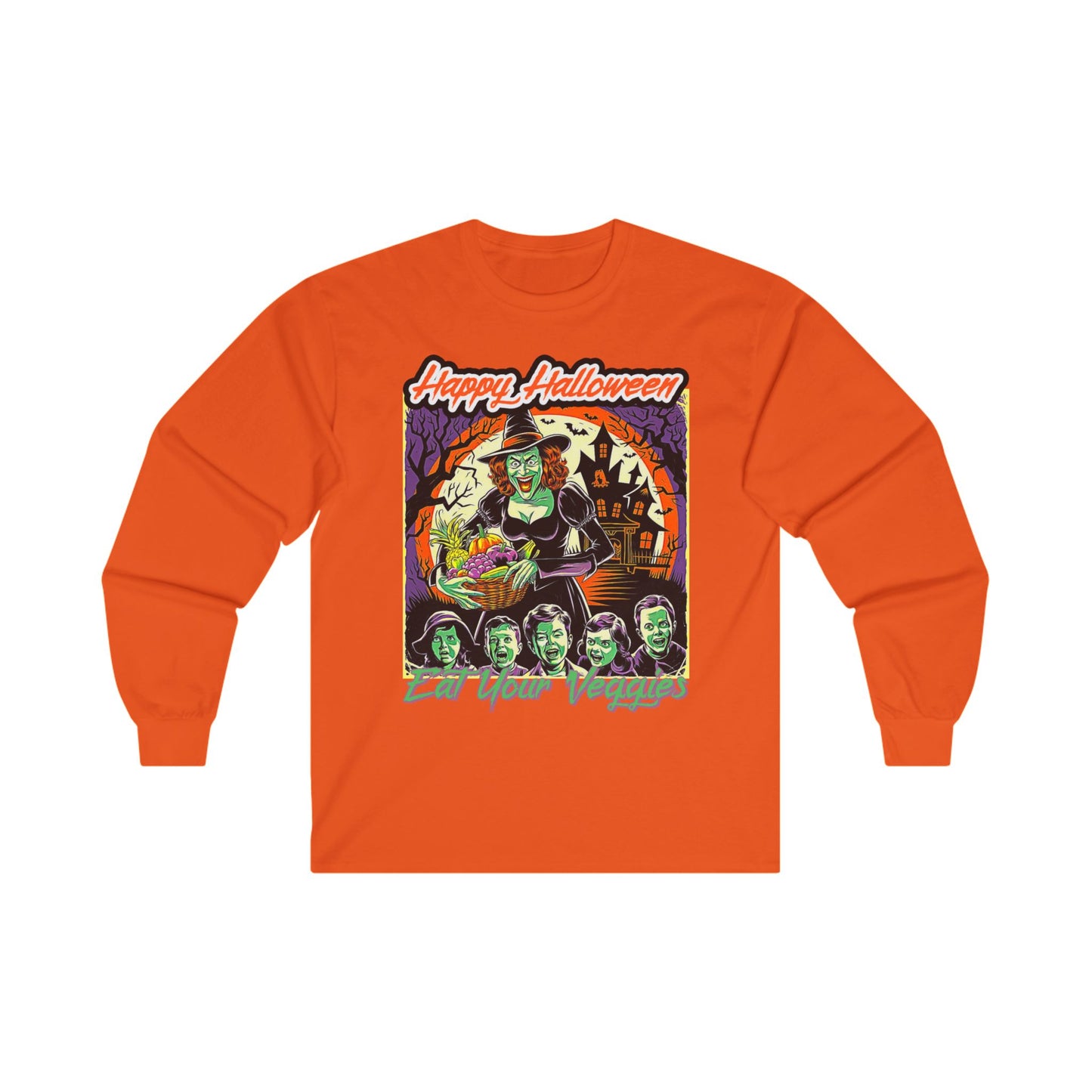 Halloween Veggie Witch, Unisex Ultra Cotton Long Sleeve Tee