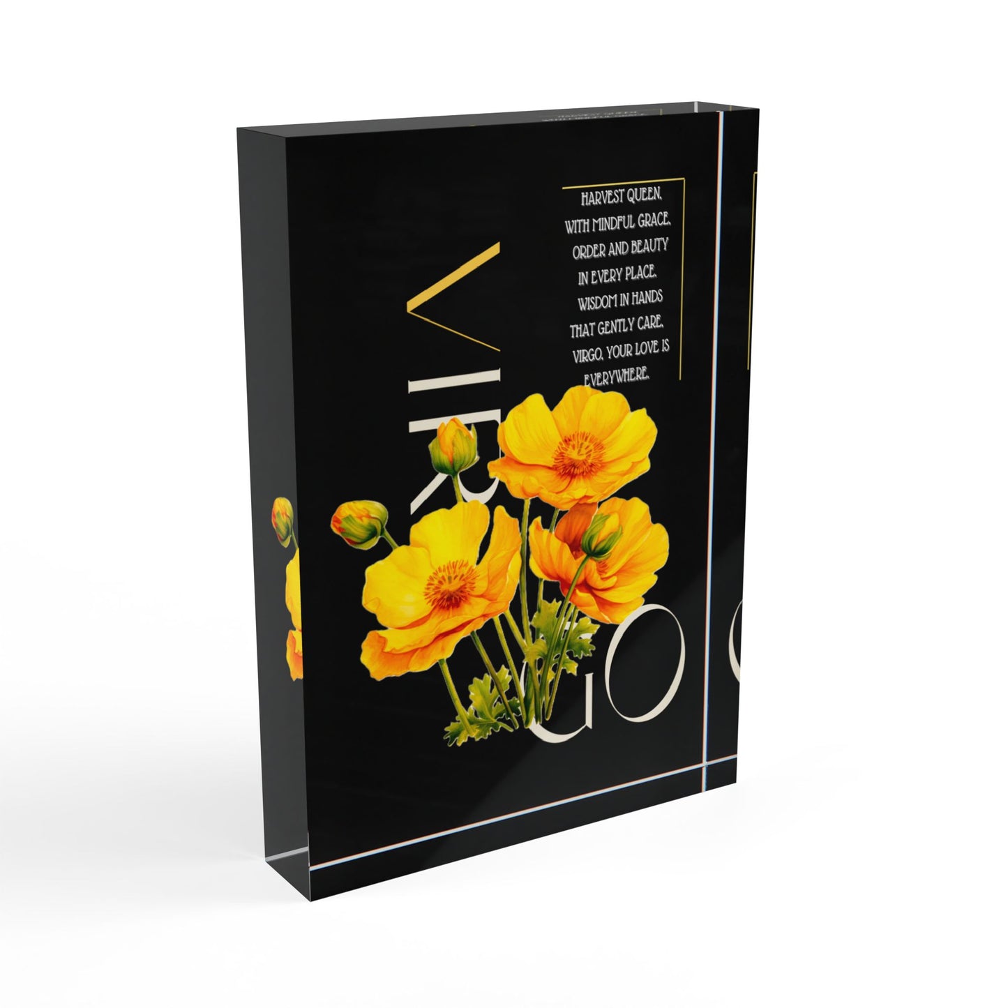 Virgo Buttercups, Photo Block (Black)