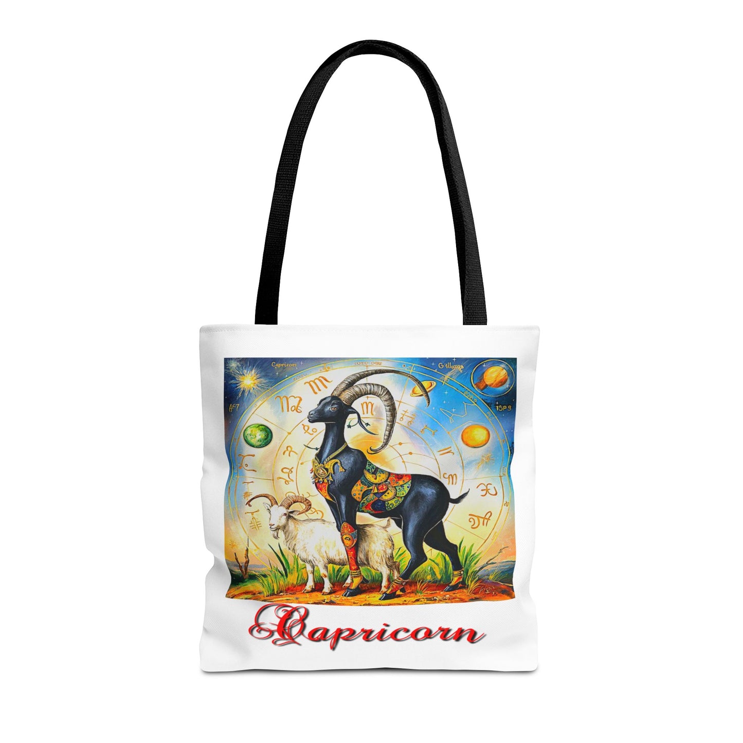 Capricorn White Tote Bag, 3 Sizes