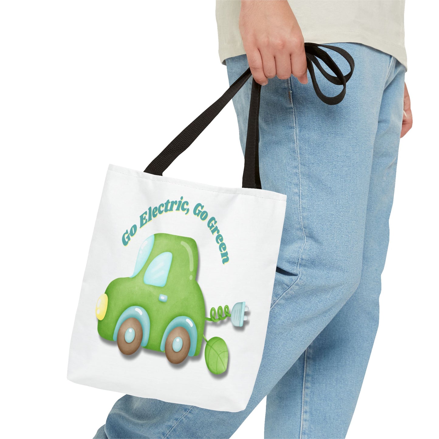 Go Electric, Go Green Tote Bag, 3 Sizes