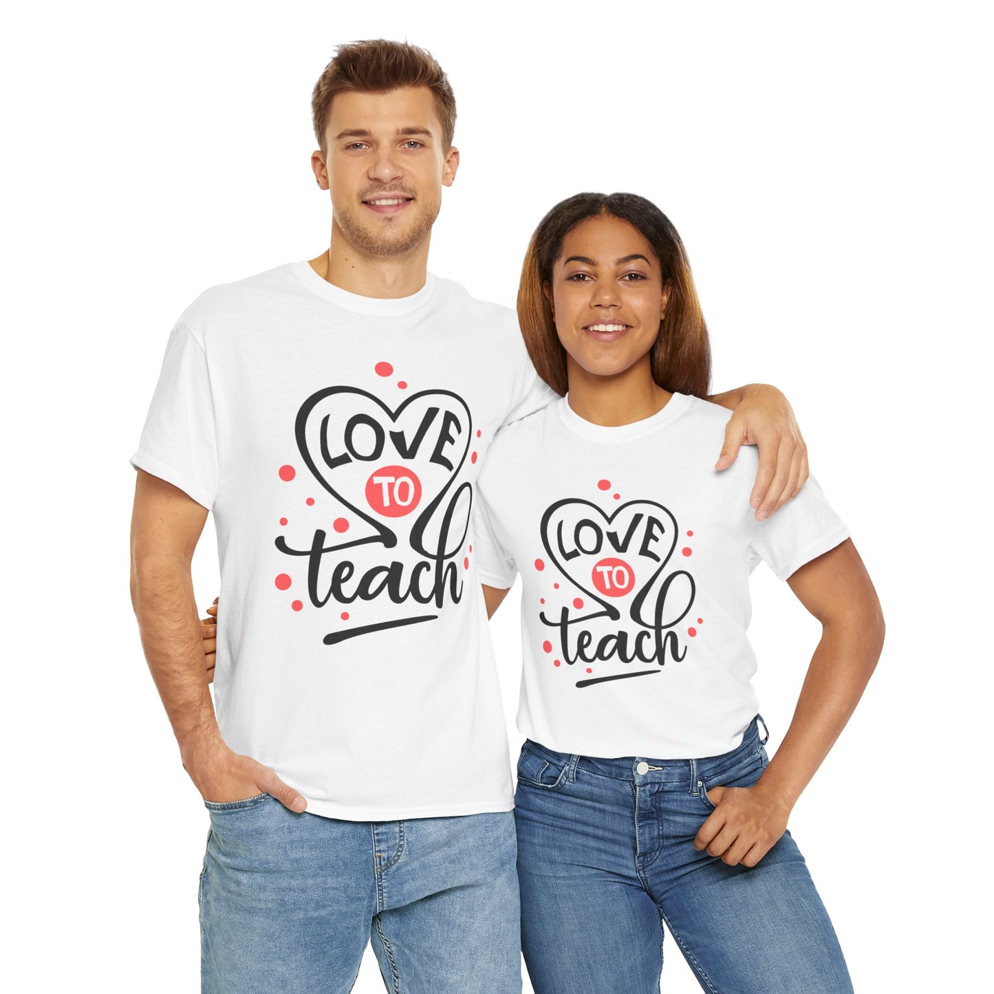 Love to Teach, Unisex Heavy Cotton Tee