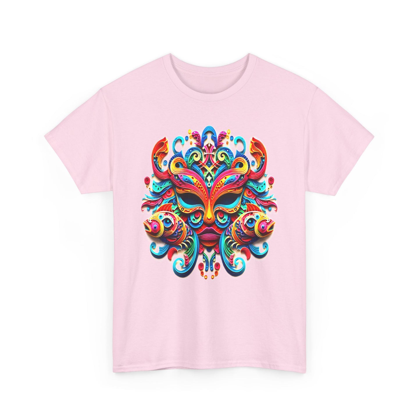 Pisces Mask, Unisex Heavy Cotton Tee