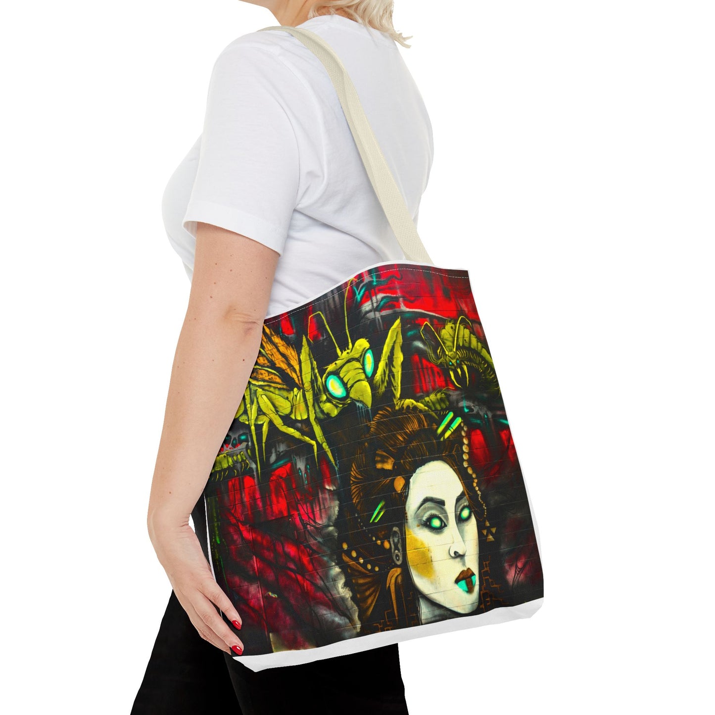 Alien Grasshopper Tote Bag, 3 Sizes