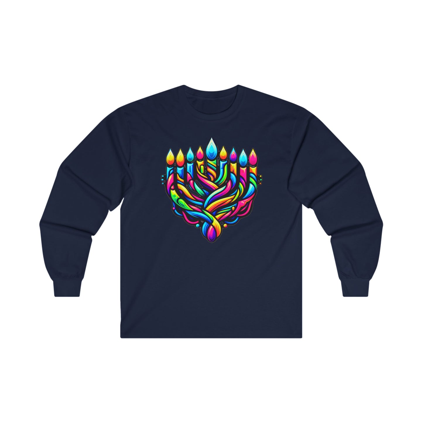 Chanuka Menorah, Unisex Ultra Cotton Long Sleeve Tee