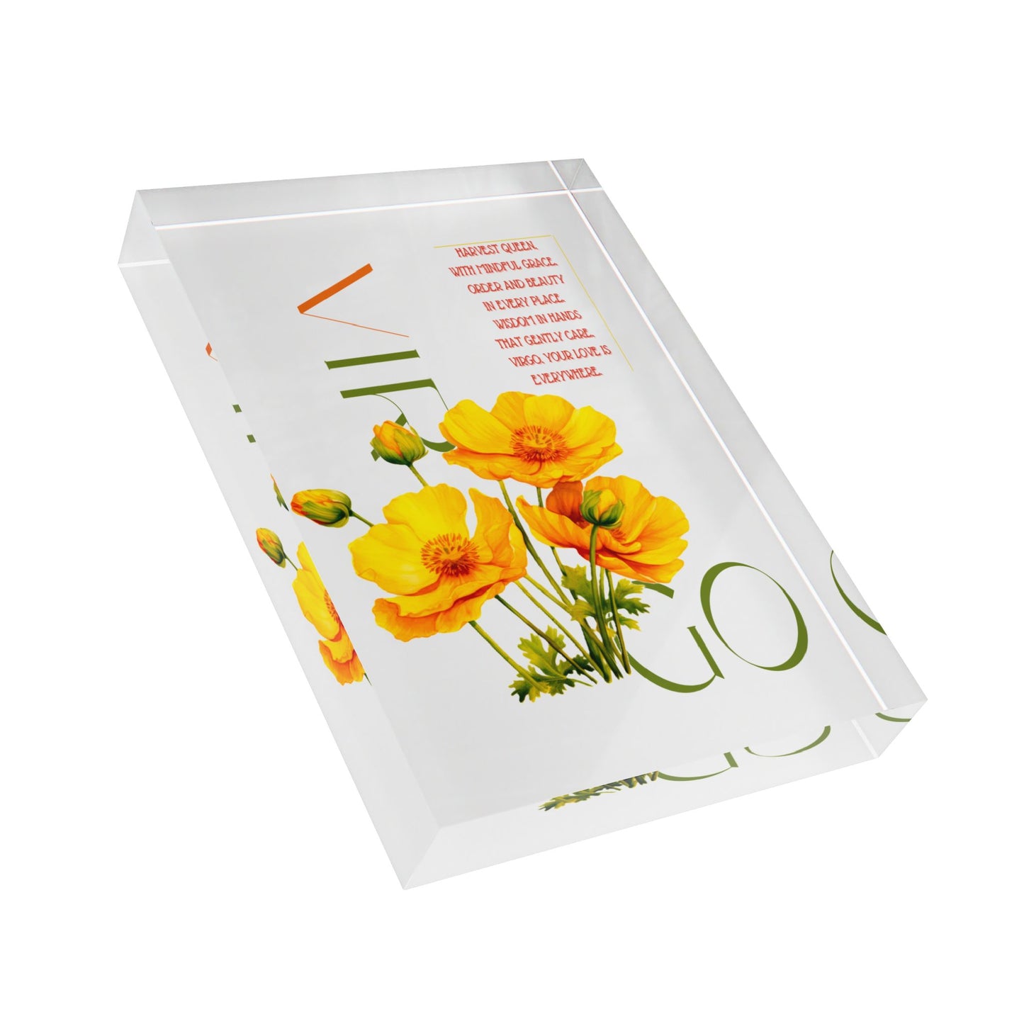 Virgo Buttercups, Photo Block (White)