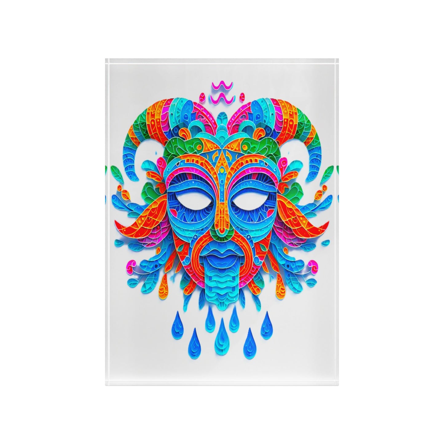 Aquarius Mask, Photo Block (White)