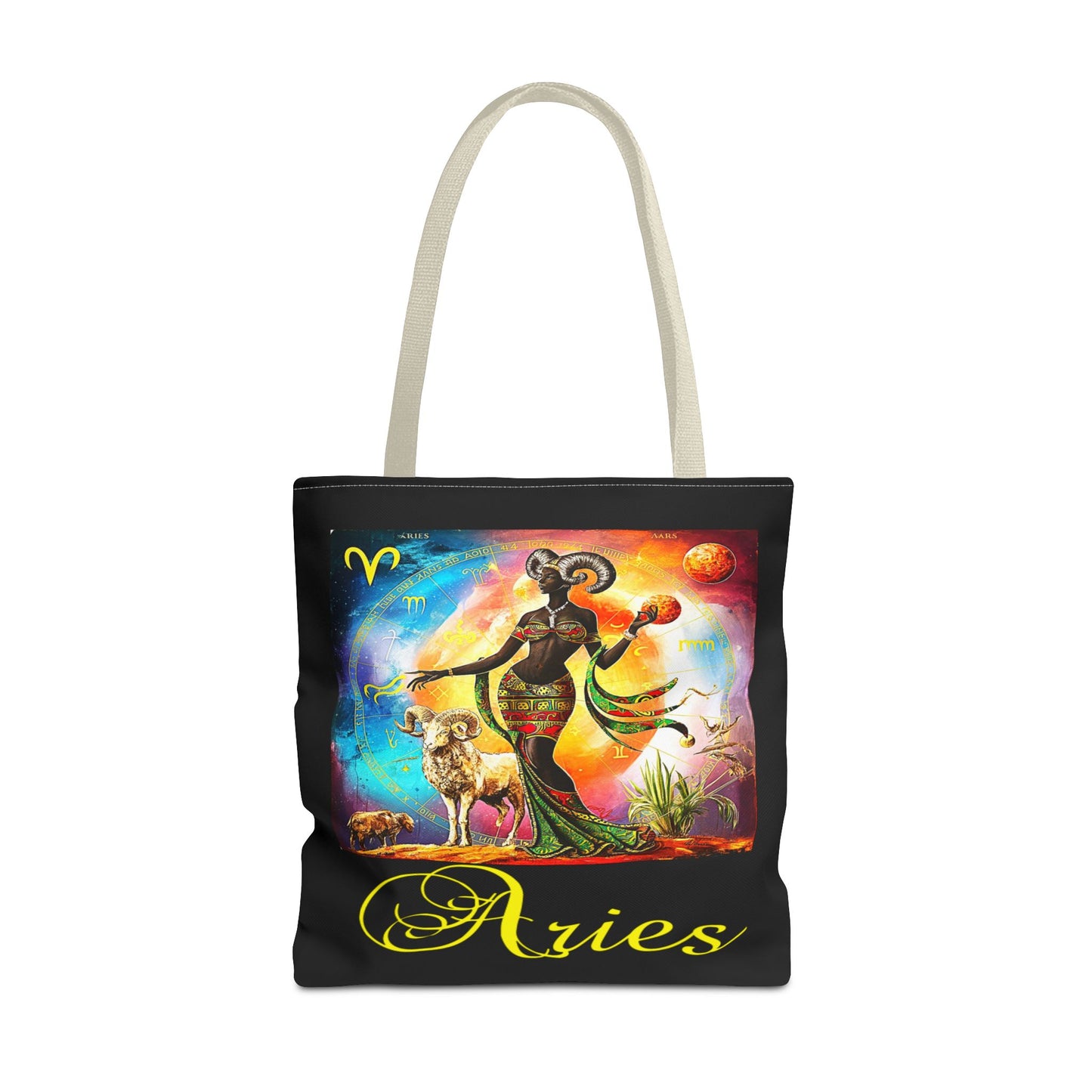 Aries Black Tote Bag, 3 Sizes