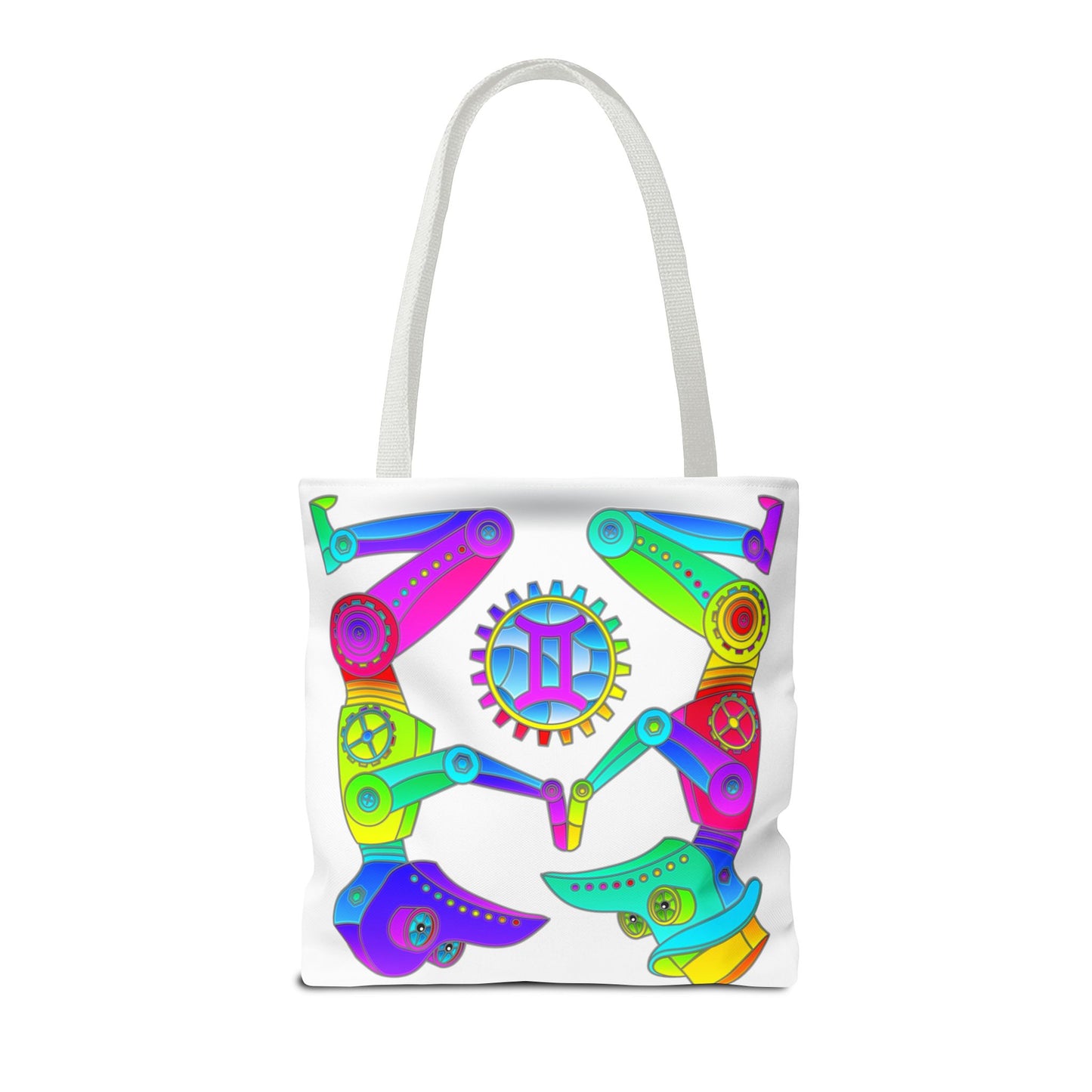 Gemini Rainbow Steampunk, White Tote Bag