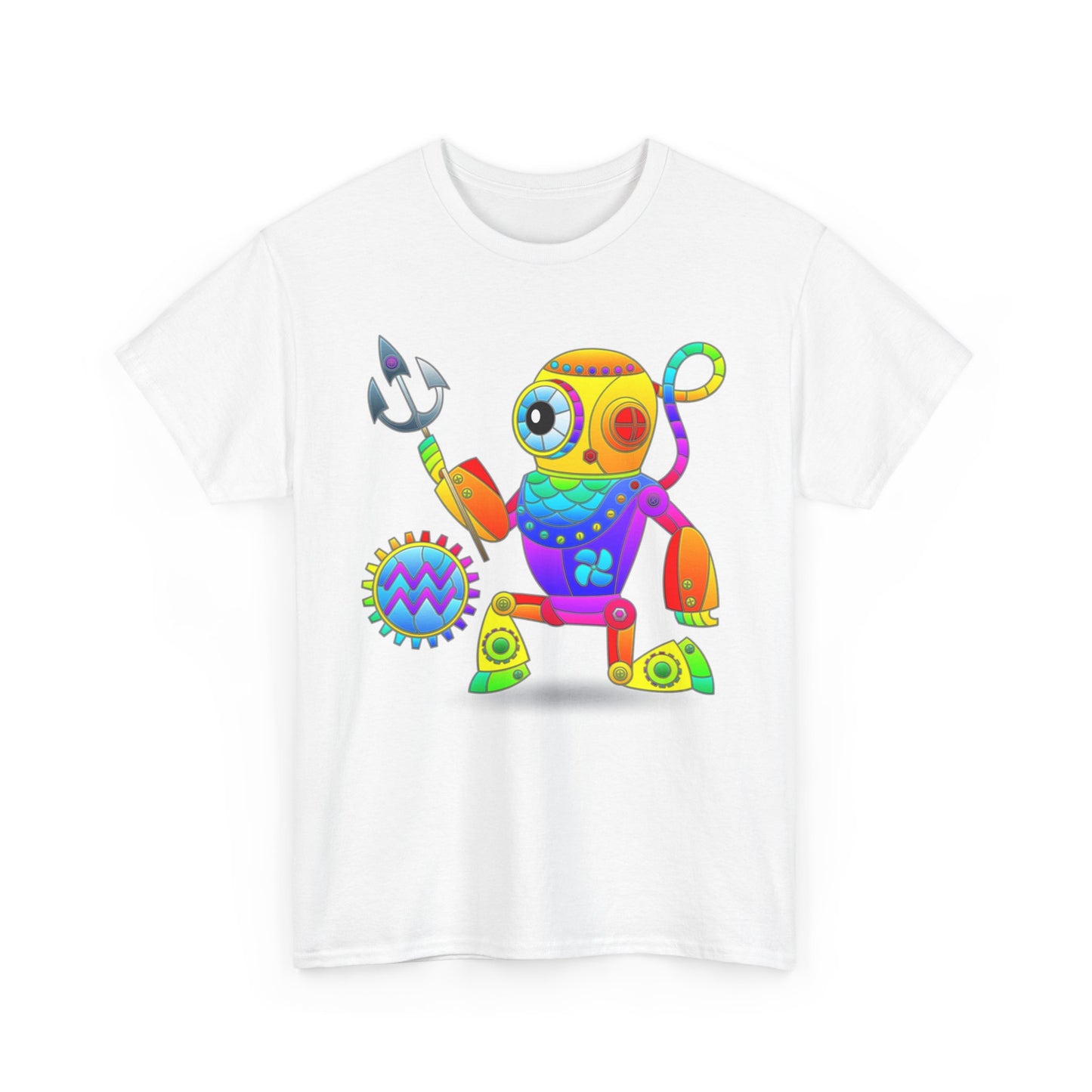 Aquarius Rainbow Steampunk, Unisex Heavy Cotton Tee