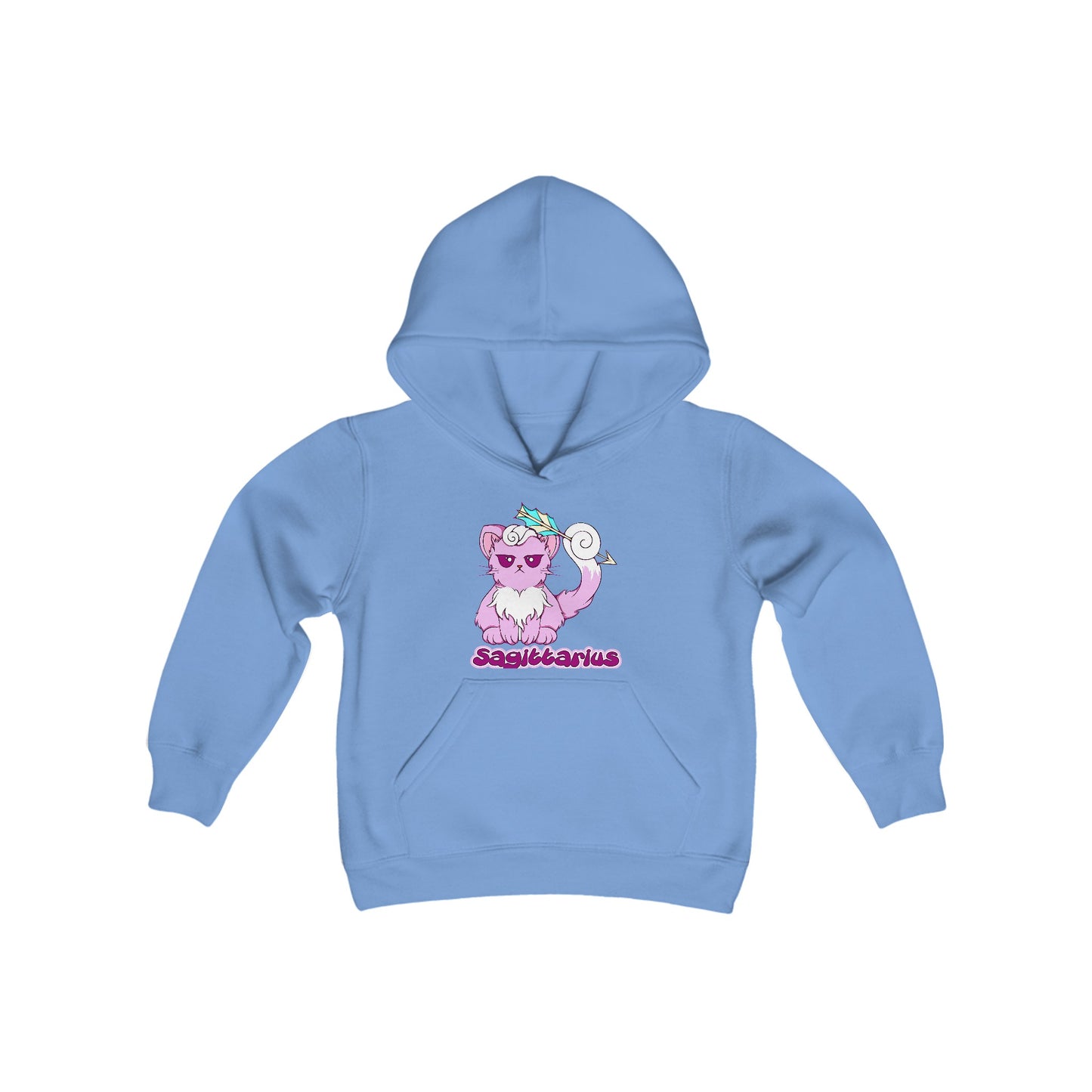 Sagittarius Anime Cat,Youth Heavy Blend Hooded Sweatshirt