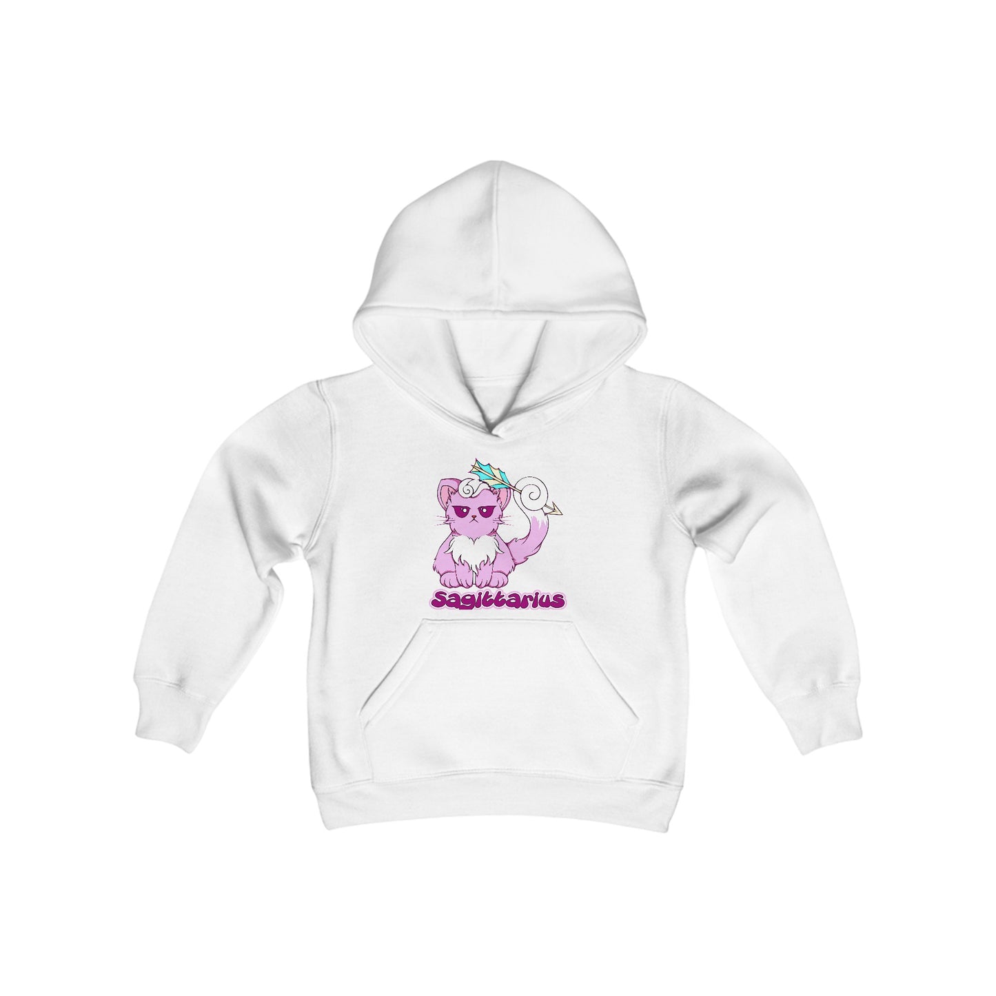 Sagittarius Anime Cat,Youth Heavy Blend Hooded Sweatshirt