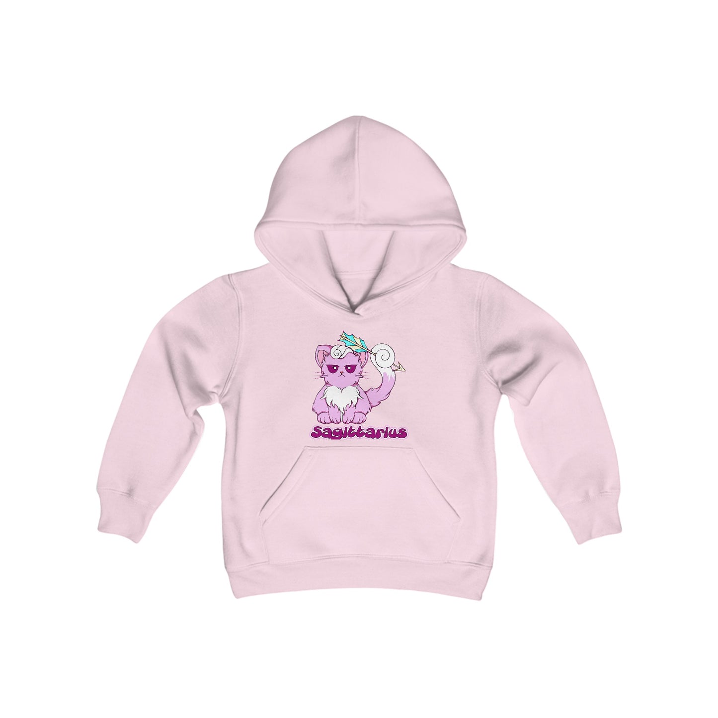 Sagittarius Anime Cat,Youth Heavy Blend Hooded Sweatshirt