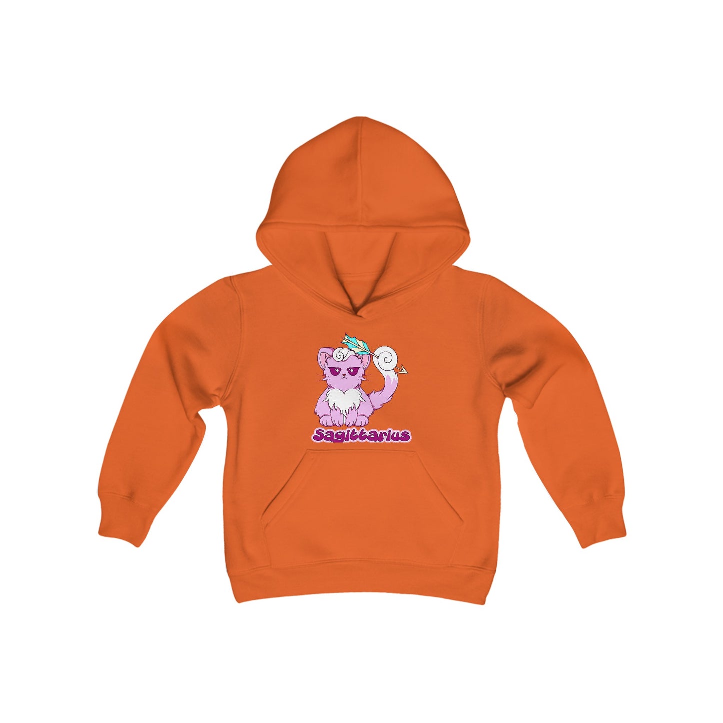 Sagittarius Anime Cat,Youth Heavy Blend Hooded Sweatshirt