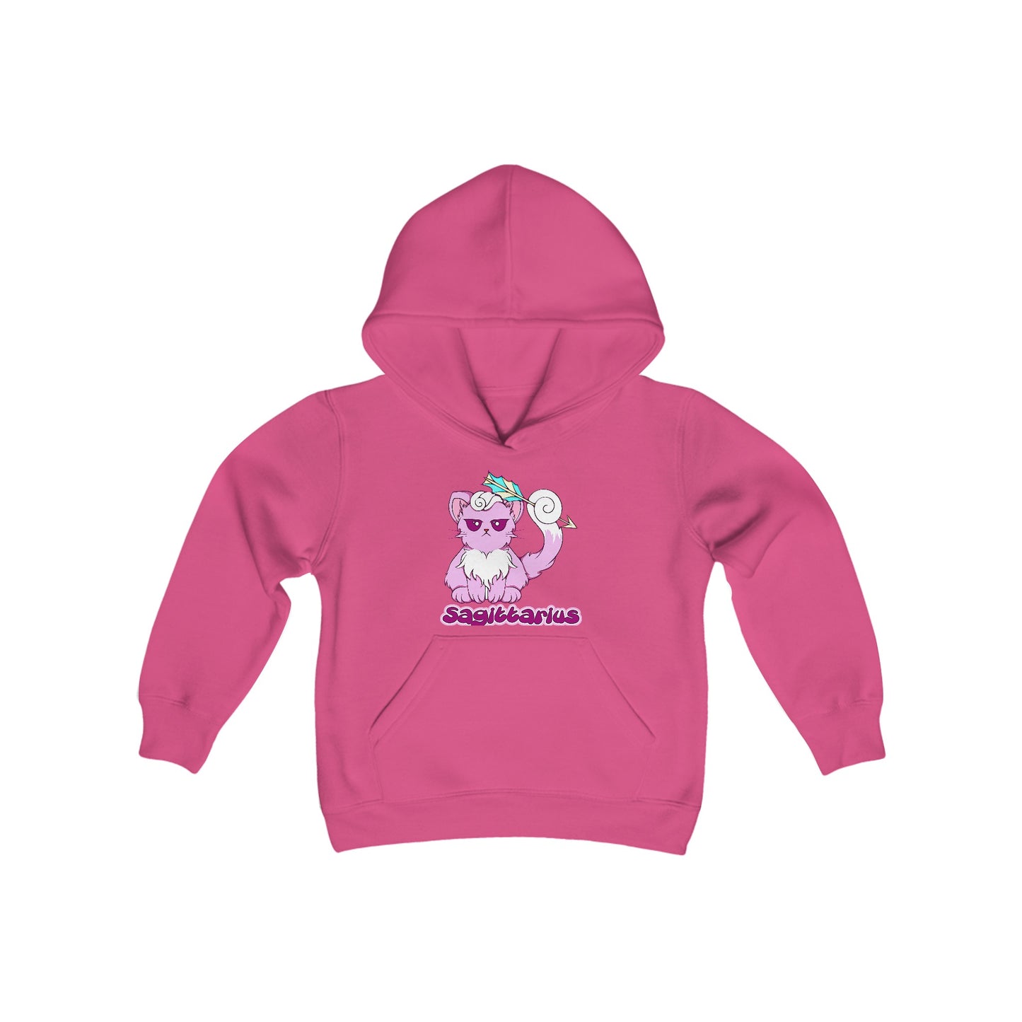 Sagittarius Anime Cat,Youth Heavy Blend Hooded Sweatshirt