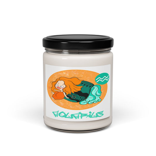 Aquarius Chibi Water Bearer Soy Candle, 10 Scents