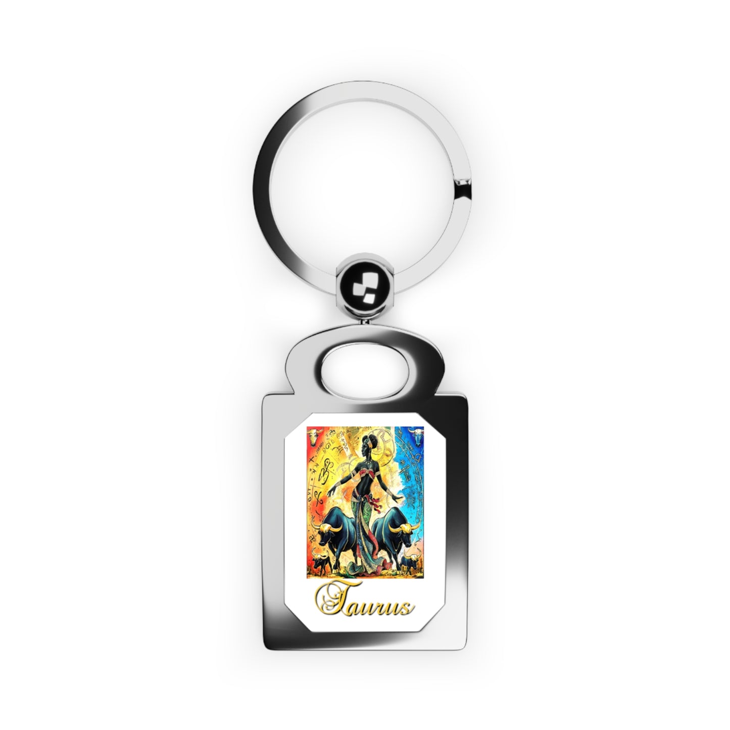 Taurus, Rectangle Photo Keyring