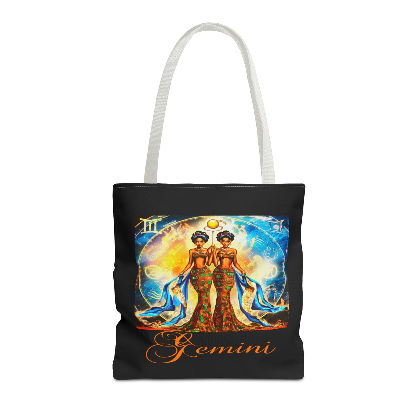 Gemini III Black Tote Bag, 3 Sizes