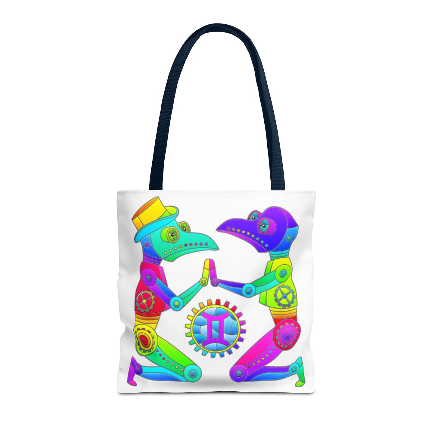 Gemini Rainbow Steampunk, White Tote Bag