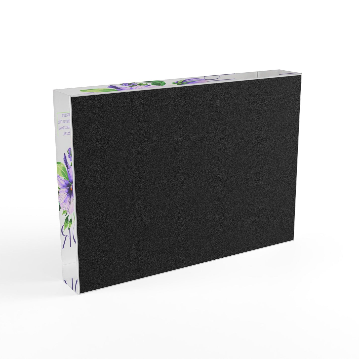 Capricorn Pansies, Photo Block (White)