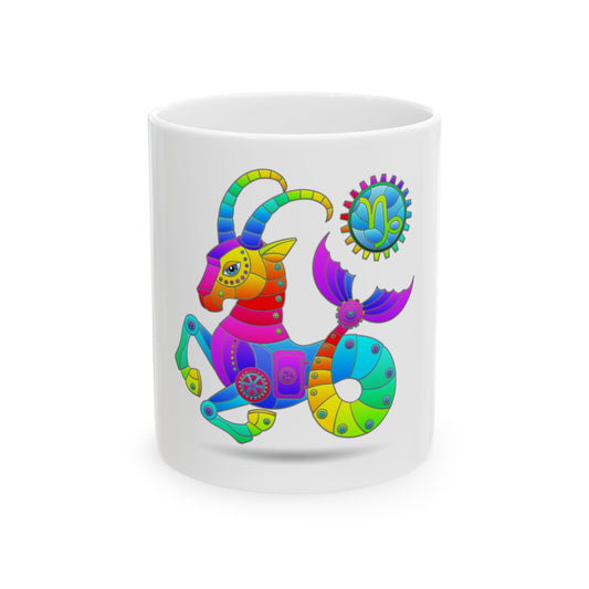 Capricorn Rainbow Steampunk, Ceramic Mug (11oz, 15oz)