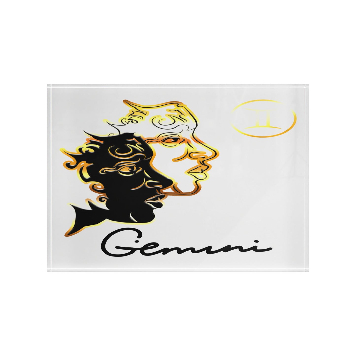 Gemini Twins Photo Block, White