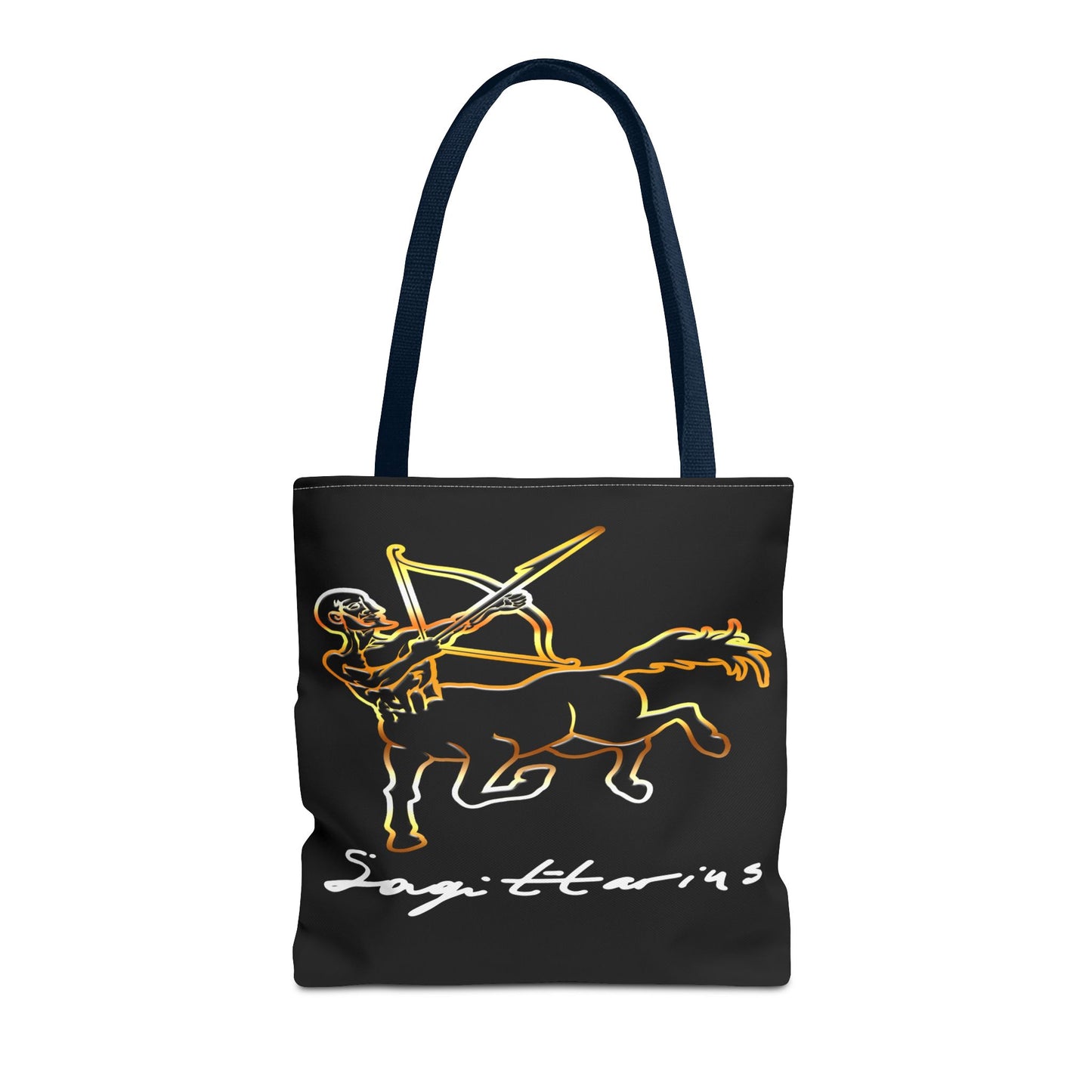 Sagittarius Centaur Archer Black Tote Bag, 3 Sizes