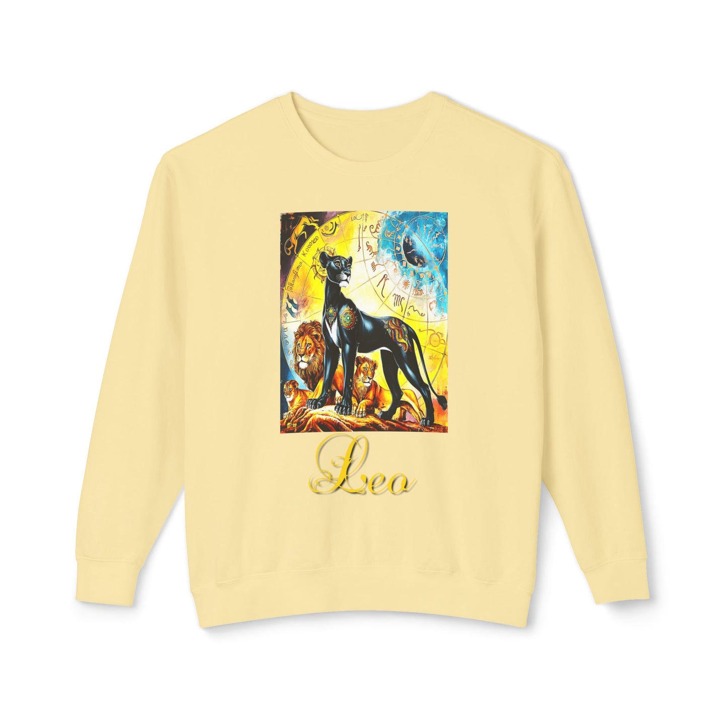 Leo, Unisex Lightweight Crewneck Sweatshirt