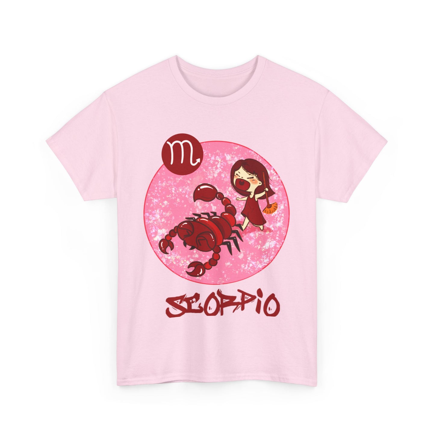 Scorpio Chibi Girl & Scorpion, Unisex Heavy Cotton Tee