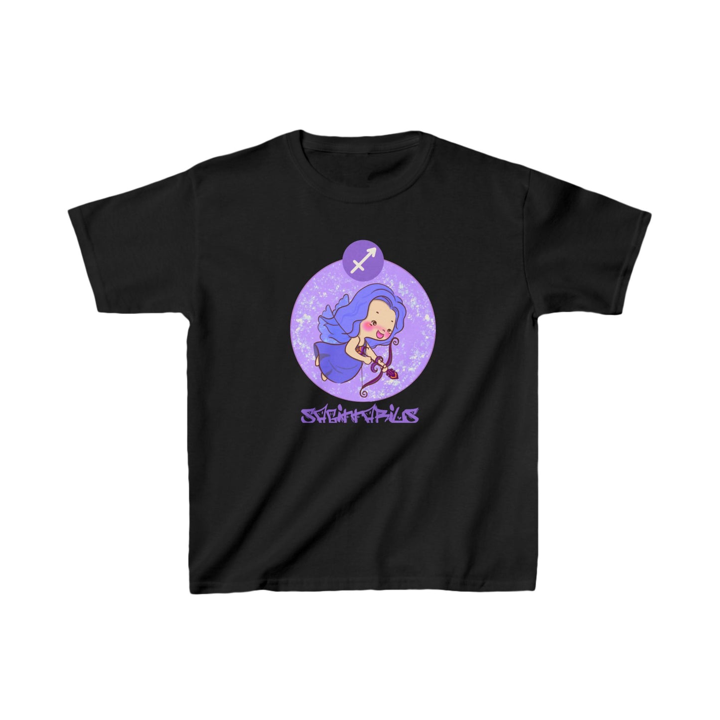 Sagittarius Chibi Archer, Kids Heavy Cotton™ Tee