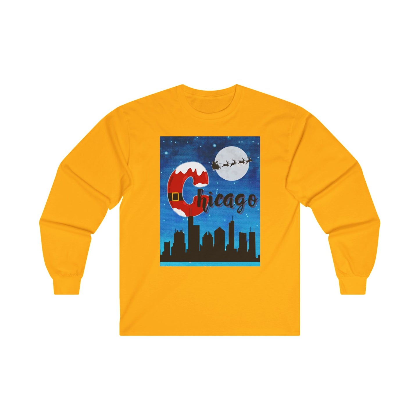 Santa in Chicago, Unisex Ultra Cotton Long Sleeve Tee