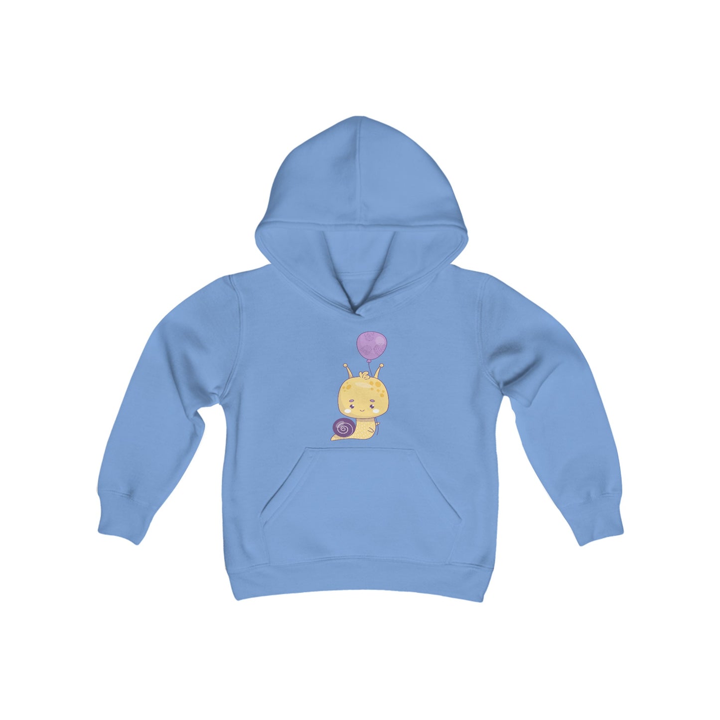 Purple Birthday Snail, Youth Heavy Blend Hooded Sweatshirt