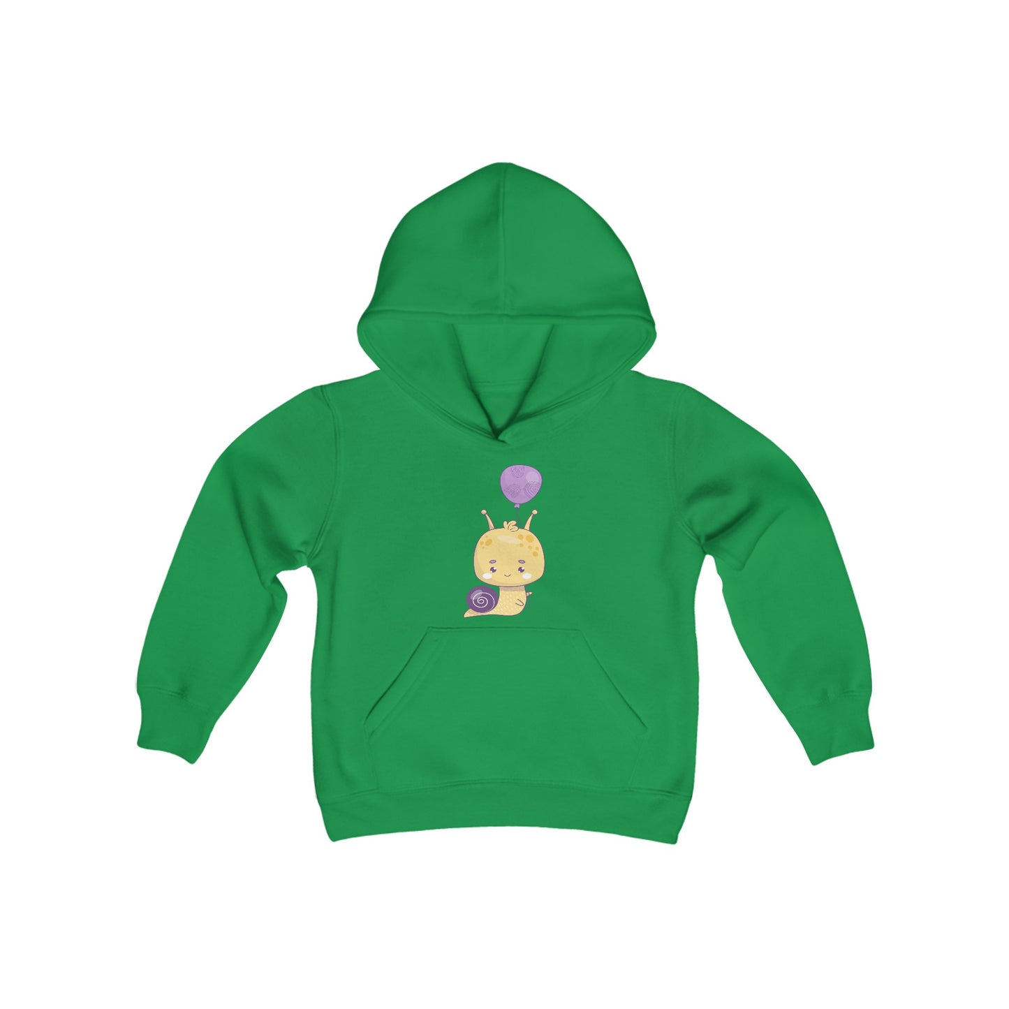 Purple Birthday Snail, Youth Heavy Blend Hooded Sweatshirt