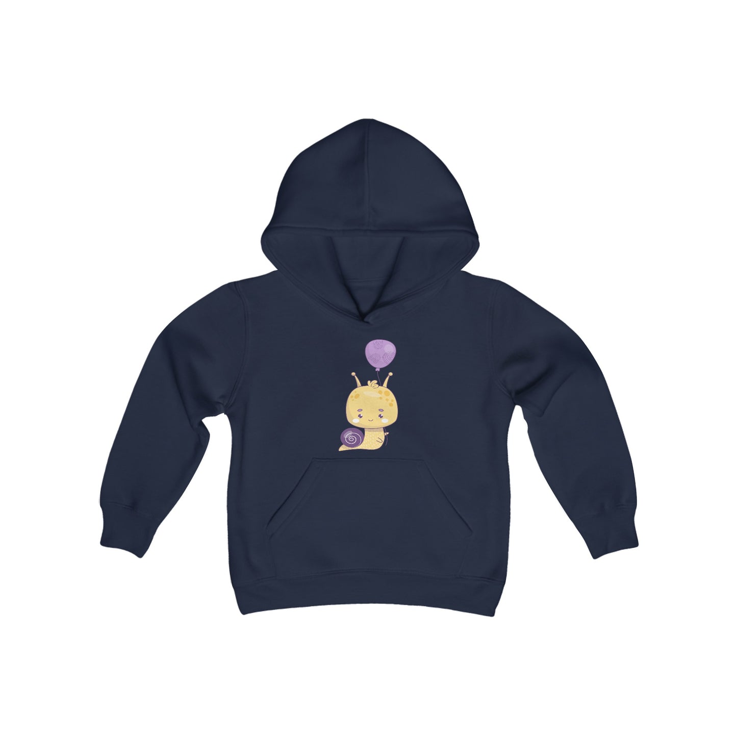 Purple Birthday Snail, Youth Heavy Blend Hooded Sweatshirt