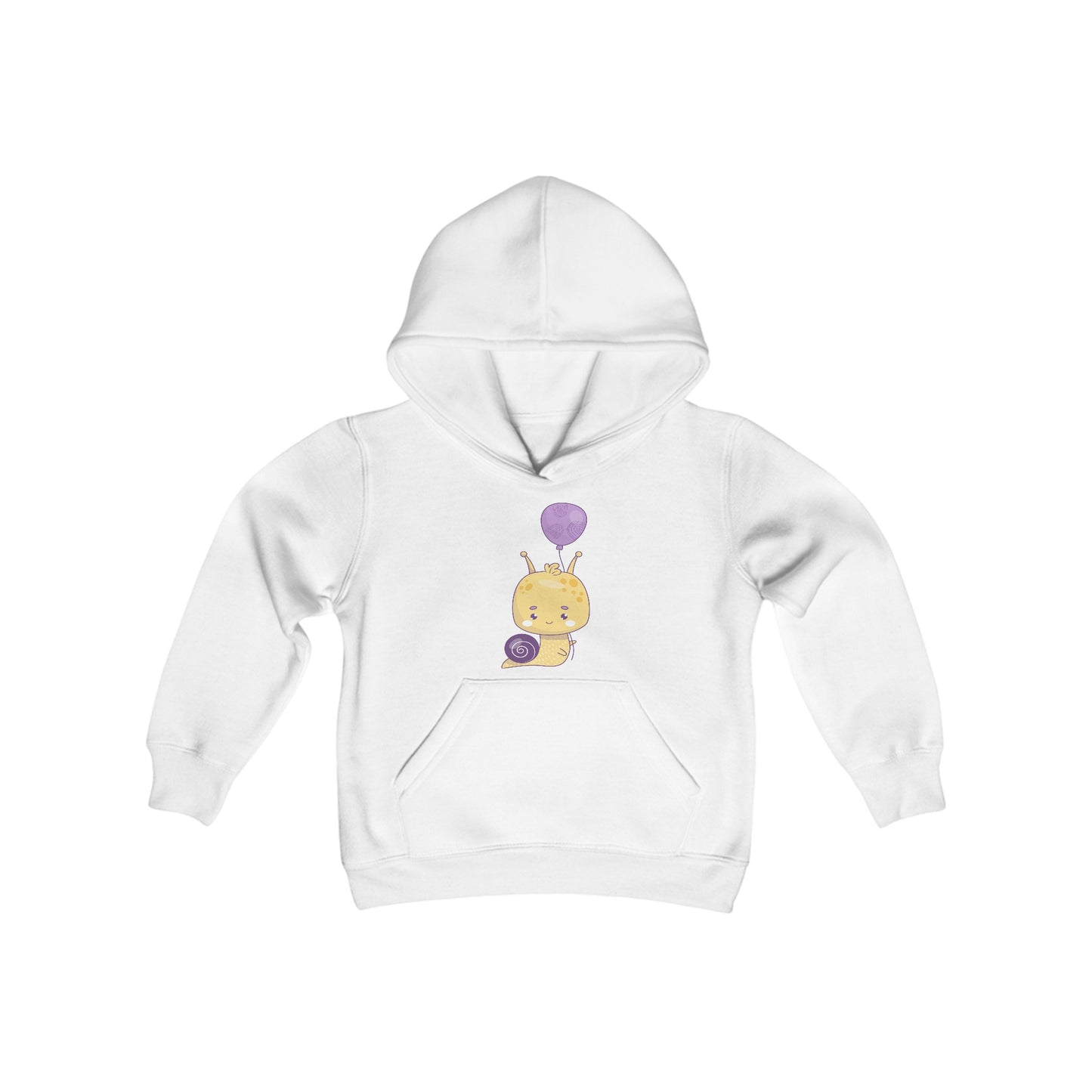 Purple Birthday Snail, Youth Heavy Blend Hooded Sweatshirt