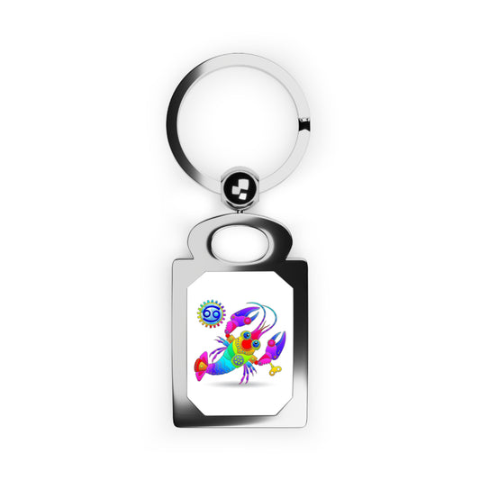 Cancer Rainbow Steampunk, Rectangle Photo Keyring