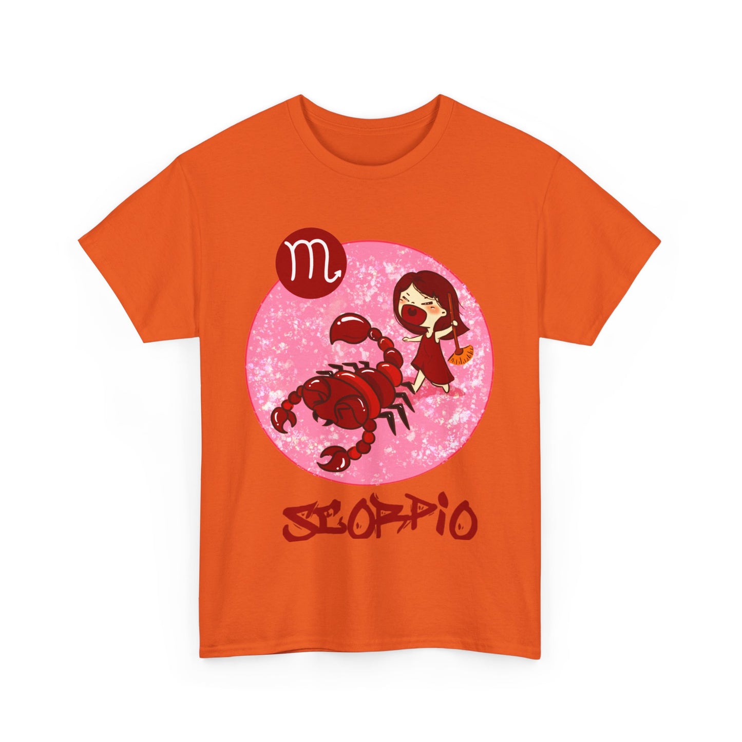 Scorpio Chibi Girl & Scorpion, Unisex Heavy Cotton Tee