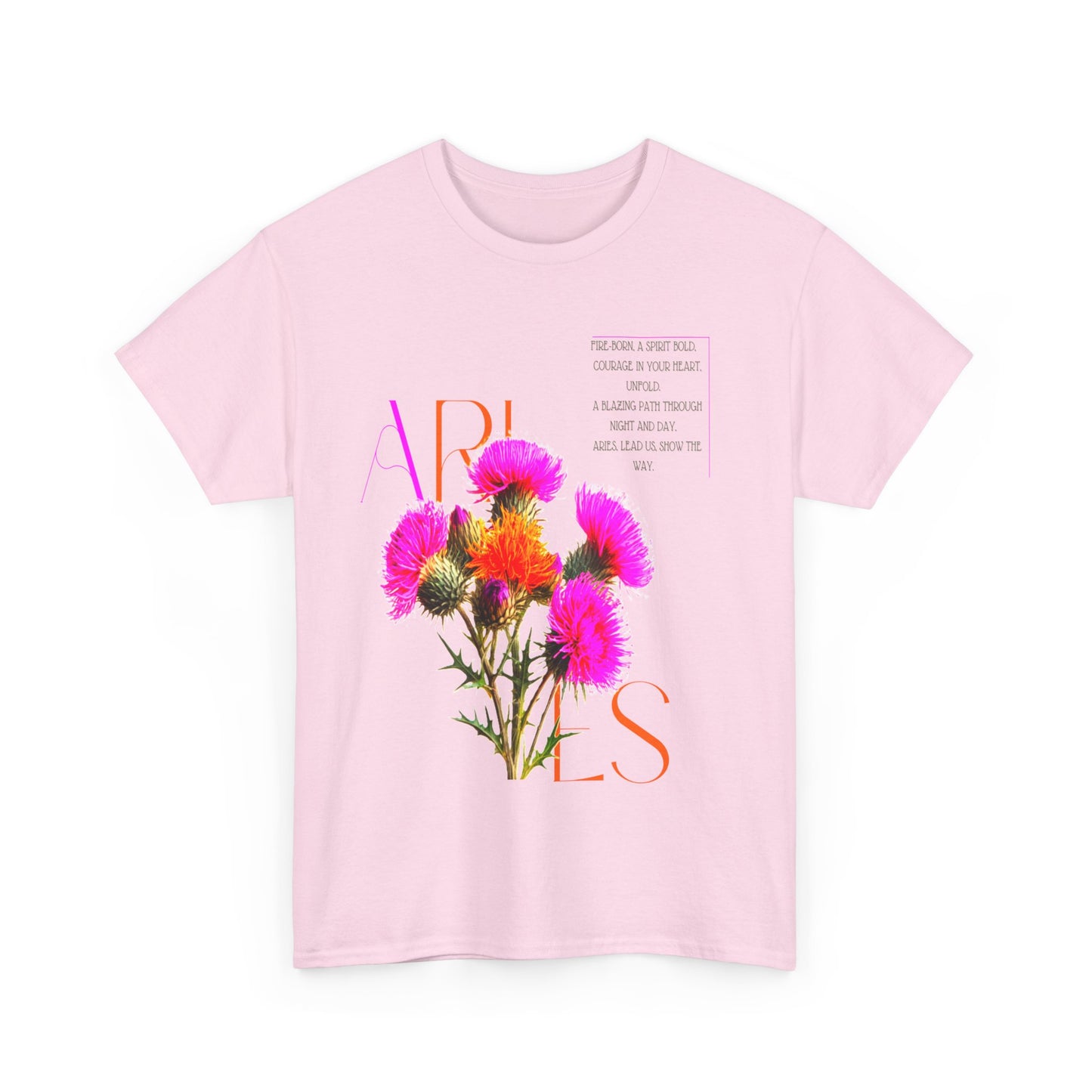 Aries Thistle, Unisex Heavy Cotton Tee