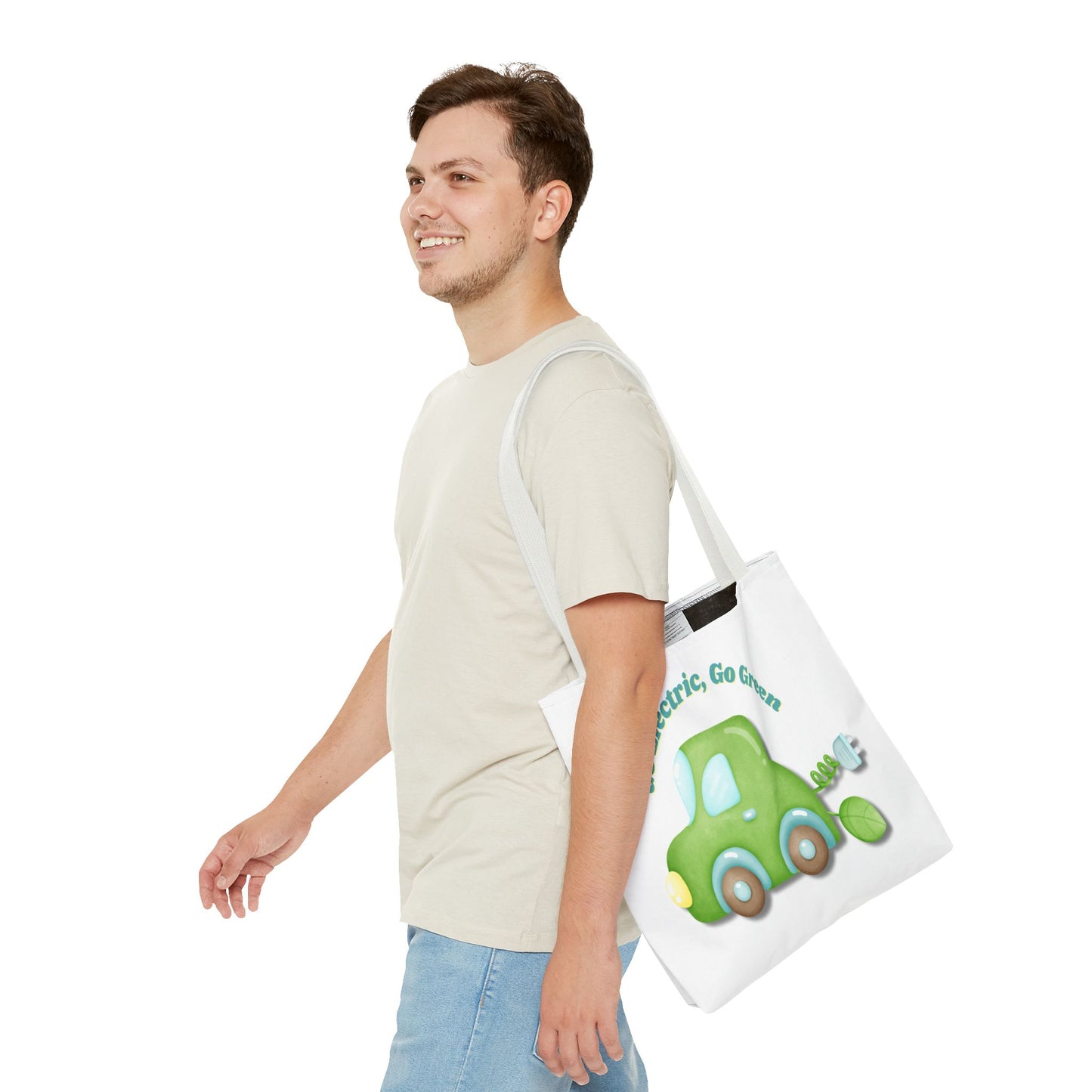 Go Electric, Go Green Tote Bag, 3 Sizes