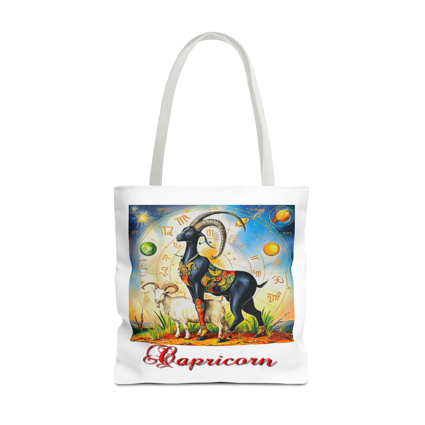 Capricorn White Tote Bag, 3 Sizes