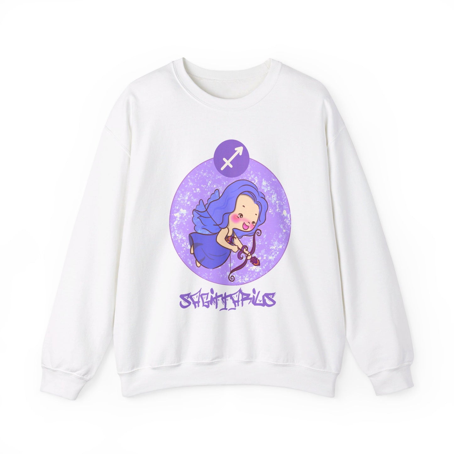 Sagittarius Chibi Archer, Unisex Heavy Blend™ Crewneck Sweatshirt