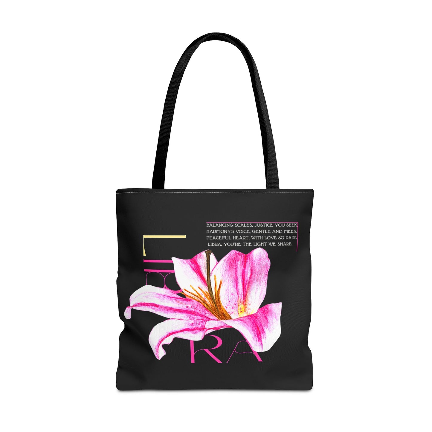 Libra Lily Black Tote Bag, 3 Sizes