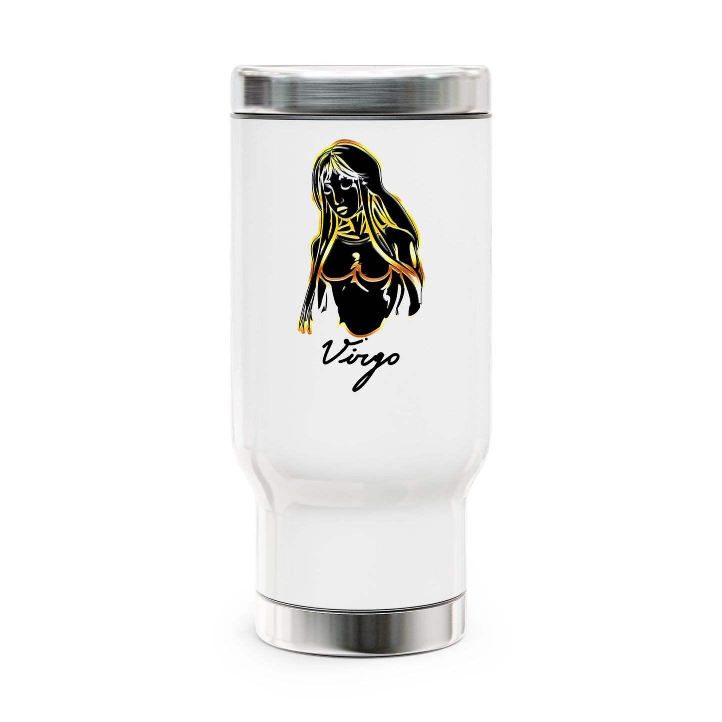 Virgo Maiden, Stainless Steel Travel Mug with Handle, 14oz