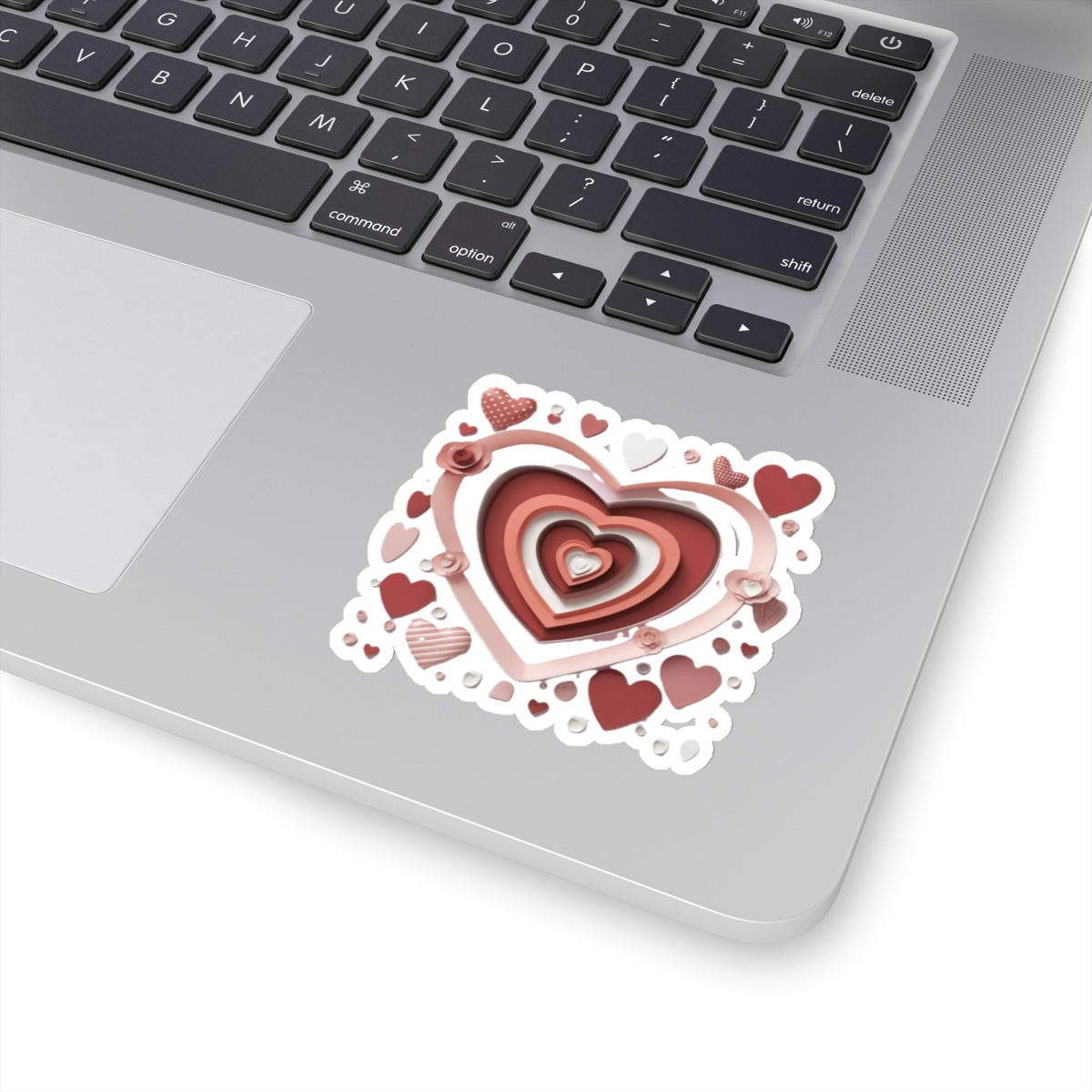 3D Love Hearts, Kiss-Cut Stickers