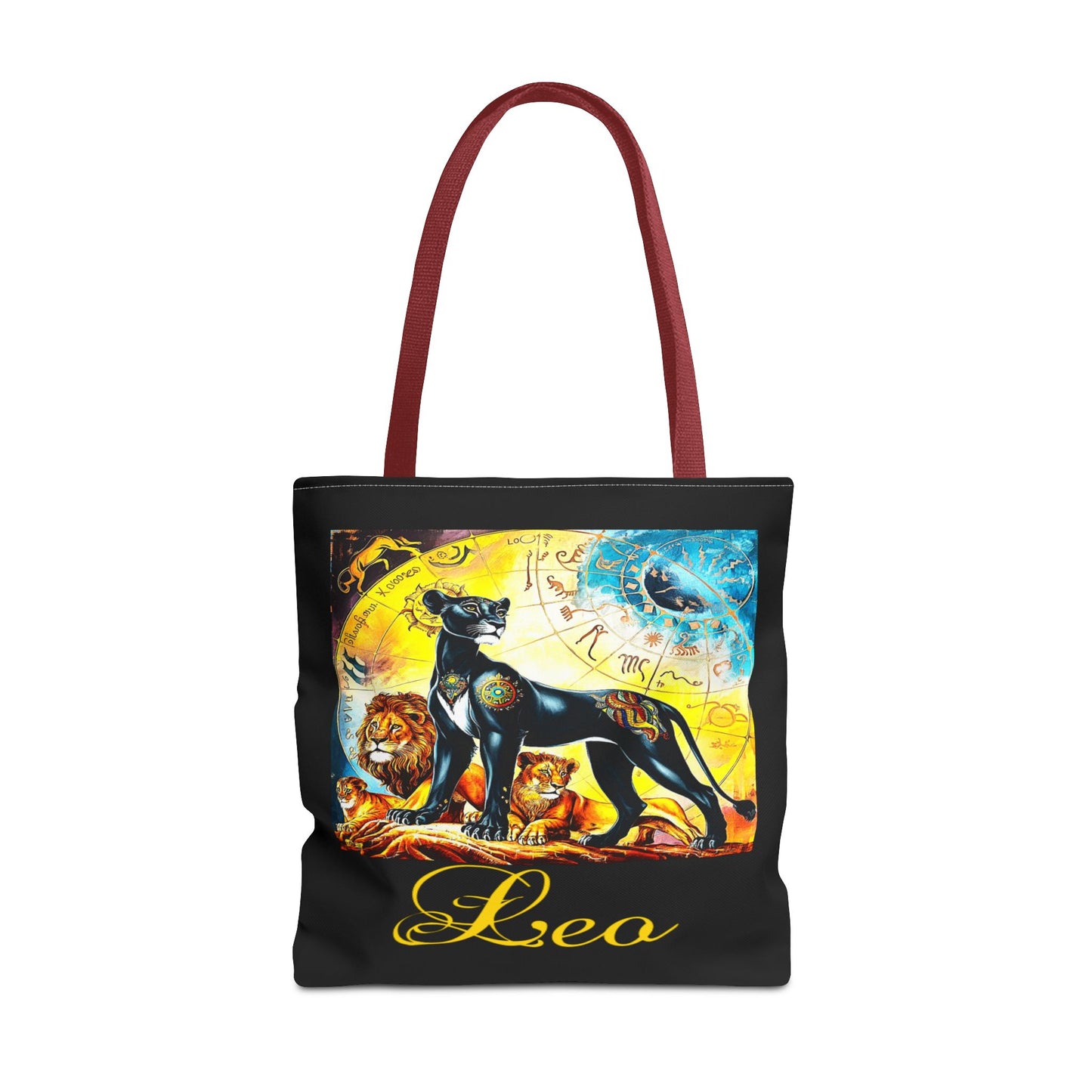 Leo Black Tote Bag, 3 Sizes