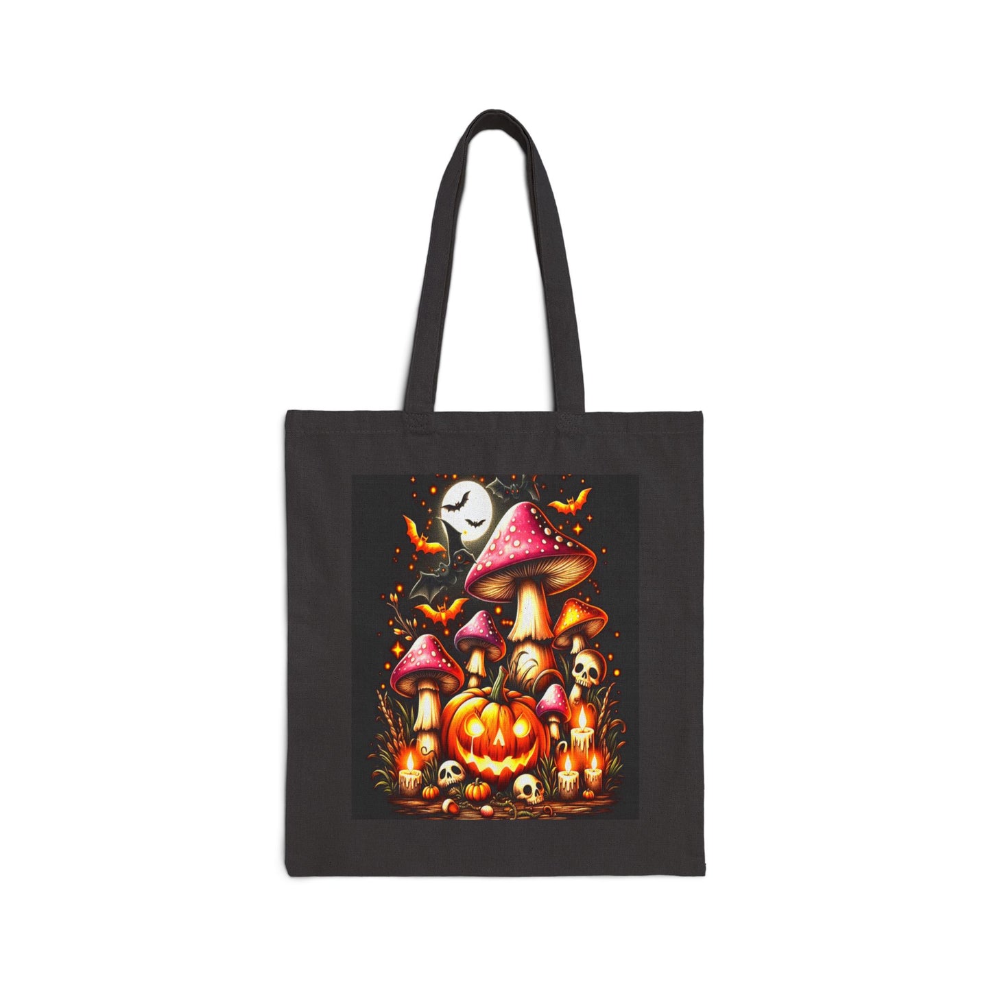 Cosmic Halloween, Cotton Canvas Tote Bag