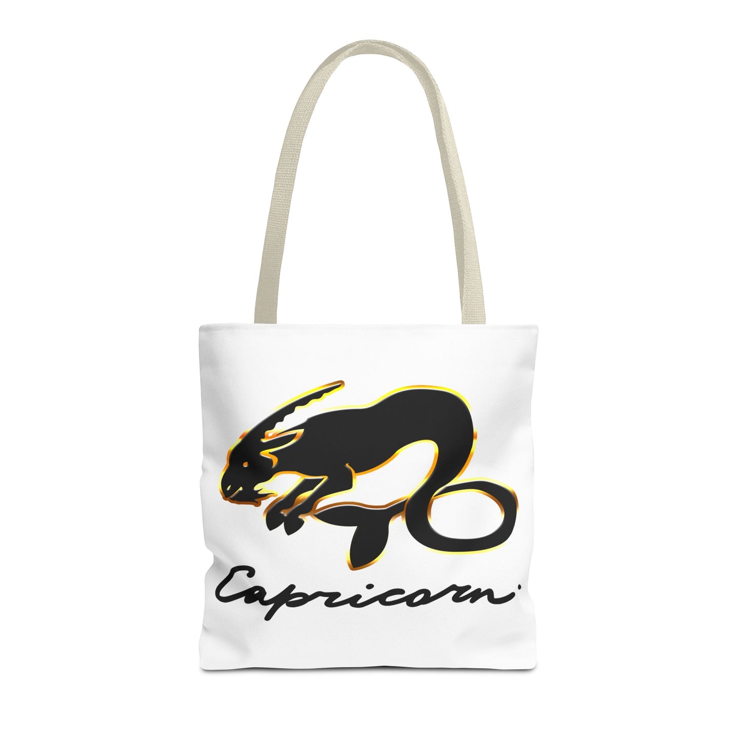 Capricorn Goat White Tote Bag, 3 Sizes